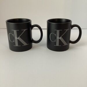 CALVIN KLEIN CK BE: lot of 2 vintage coffee / tea mugs